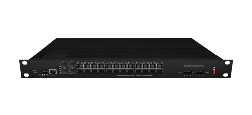مفتاح PoE مُدار صناعيًا Rackmount L2 24x1 0/im RJ45 ، Uplink 4x1G SFP