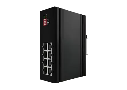 دين السكك الحديدية الصناعية Unmamaged بو التبديل معززة 8x1 0/100base-t