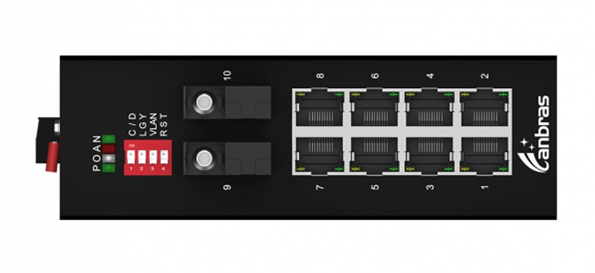 مفتاح إيثرنت صناعي 2x1000Base-X ، 8x1 0/1.2/1000 base-t (PoE اختياري)