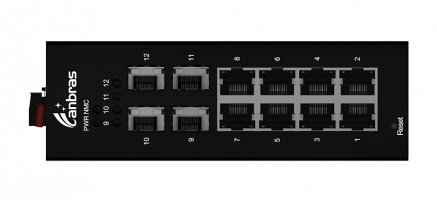 مفتاح إيثرنت صناعي 4x1000Base-X ، 8x1 0/1000 base-t (PoE اختياري)