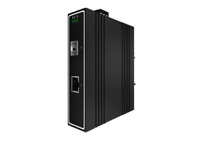 (Din Rail)1x1000Base-X ، 1x1 0/1000 base-t محول وسائط صناعية غير مُدار