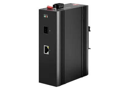 محول وسائط Din-rail PoE الصناعي 1x1000basx ، 1x1 0/1500 base-t
