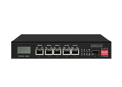 15A شكا الشمسية بو إيثرنت التبديل مع OLED 1GE 60W بو 2GE 30W بو 2GE بو 2GE السيارات بو 1GE SFP