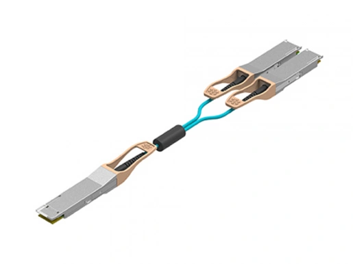 Active Optical Cable 200G QSFP-DD SR8 to 2x100GBASE QSFP28 SR4