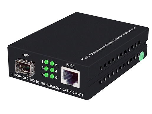 محول وسائط جيجابت 1000 قاعدة-x إلى 10/1000 قاعدة-t