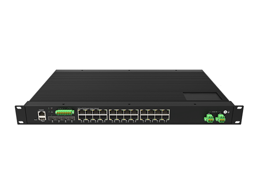 الصناعية رف جبل L3 المدارة بو التبديل 24x1G RJ45 بو ، 4x10G SFP