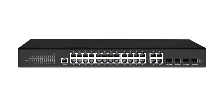 طبقة تبديل الوصول 3 لايت مدارة 24x1 0/، ، M RJ45 PoE (المنفذ 1-2 PoE BT90w) ، 4x x M كومبو (RJ45/SFP)
