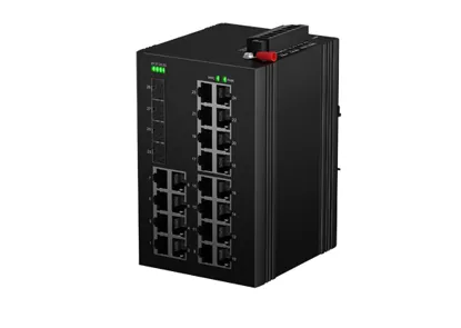 مفتاح تحويل مُدار من Rackmount الصناعي L2 24x1 0/من من من من Rackmount/M RJ45 ، وصلة الإرسال 4x10G SFP